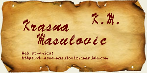 Krasna Mašulović vizit kartica